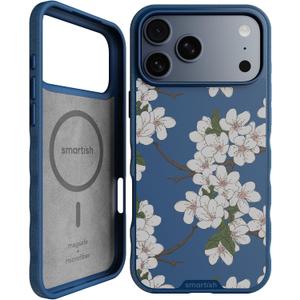 Smartish iPhone 17 Pro Max MagSafe Case - Gripmunk Magnetic Slim Case [Lightweight + Protective] Thin Grip Cover with Microfiber Lining - Shockproof for Apple iPhone 17 Pro Max - Very Cherry Blossom