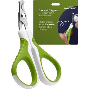 Pet Nail Clippers for Indoor Cats & Small Animals - Precision Angled Blades & Steady Grip - Ideal for Kittens Tiny Dogs Rabbits Birds - Nail Trimmer & Claw Scissors for Home Grooming - eBook + App