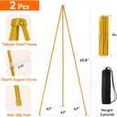 JEAWIWI 2PCS Golden Easel Stand for Wedding Sign Stand, 66 Inch Adjustable Metal Easels for Display, Portable Folding Easel for Wedding, Display Show, Arts, Poster with Portable Bags