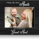 Aunt Picture Frame, Great Aunt Gifts, Pregnancy Announcement for Aunt Picture Frame 8x10, for Great Aunt, Only The Best Aunts Get Promoted to Great Aunt Photo Frame 5X7