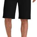 KUYIGO Mens Shorts Casual Zipper Pockets Elastic Waist Sports Shorts | Zipper Pockets, Big&Tall, M-6XL Plus Size Shorts, Drawstring, Classic Fit, Athletic Casual, Vacation Beach Shorts (Black, XL)