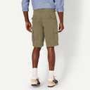 Amazon Essentials Men's 10" Classic-Fit Cotton Cargo Shorts with Pockets, Zip Fly, Button Waist, Khaki, 34