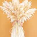 40" inch 60 Stems Natural Pampas Grass Decor Tall, pompas Grass, Tall Pampas Grass for Wedding, Party, Farmhouse, Boho Home Decor