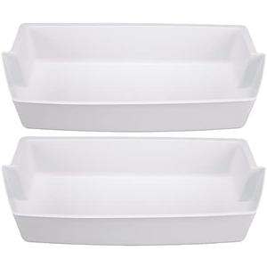 2187172 Refrigerator Door Shelf Bin for Frigidaire Whirlpool Amana Kenmore Estate Refrigerator Replace PS328468, PS986890, WP2187172, AP6006028 (2 Pack, White)