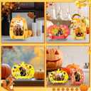 2 x Geelin 6 Pack Thanksgiving DIY Picture Frames Fall Craft Kit Wooden Pumpkin Photo Frame for Thanksgiving Autumn Fall Decor, Home Table Tabletop Display DIY Classroom Home Activities Art Decoration