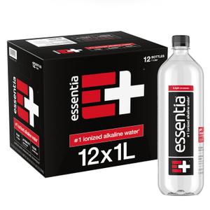 Essentia Water Bottled, Ionized Alkaline Water:99.9% Pure, Infused With Electrolytes, 9.5 pH Or Higher With A Clean, Smooth Taste, 1 Litre (Pack of 12) (BB: June 10, 2027)