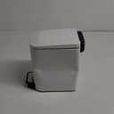 Slim Bathroom Trash Can with Soft Close Lid, Step Pedal, Removable Inner Bucket, Small Trash Can,6 Liter / 1.6 Gallon, Fingerprint-Resistant Small Garbage Bin for Bedroom, Office, Kitchen (White)