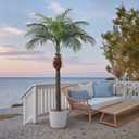 YEPDIN 7 FT Fake Palm Tree,Tall Artificial Palm Trees for Outdoor Indoor Decor,Faux Phoenix Palm Plants for Outside Patio Pool Coastal Home Office Living Room