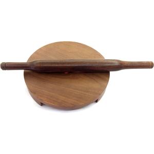 Wooden Rolling Pin Rolling Board Roti Maker Wooden Chakla Belan Handmade Kitchen Item Rolling Pin Board Roti Maker Phulka Maker Rolling Round Chapati Maker For Home And Kitchen