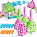Bennol 4 Pack Outdoor Game Toys for Kids Boys with 20 Balls Pop Pass Catch Ball Game Outside Toys Gifts for 3 4 5 6 7 8+ Year Old Boys Kids Outside Outdoor Gifts for Ages 3-5 4-8 (Pink & Green)