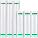 Vacuum Sealer Bags, 8 In x 20 Ft/11 In x 20 Ft (3 Rolls for Each Size), Food Grade Without BPA, Seal A Meal Freezer Bag, Customizable Food Storage Bags, Ideal Vac Bag for Meal Prep or Sous Vide