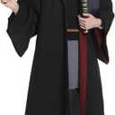 Wizard Robe Costume Magician Cloak, Halloween costumes Cosplay, Dress Up Costume Accessory for Adults (S)
