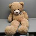 MaoGoLan Giant Big Teddy Bear 4 Feet 47 inch Life Size Tan Plush Bear Brown Stuffed Animal for Children Boyfriend