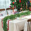 6 Ft Christmas Norfolk Pine Garland Real Touch Artificial Faux Greenery Christmas Garland Decorations for Home Fireplace Mantle Table Stairs Door Indoor Outdoor Holiday Decor