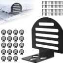 Snow Guards for Metal Roofs 20pack,Metal Roof Snow Guard, Black Icesnow Stoppers,Latest Reusable Icesnow Stoppers