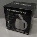 OVENTE 1.7L Double Wall Electric Tea Kettle, 1100W Water Boiler and Heater with CoolTouch Exterior, Stainless Steel Insulated Interior, Auto ShutOff, BoilDry Protection & Locking Lid, White KD64W, White