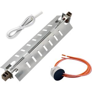 AMI PARTS WR51X10055 Refrigerator Defrost Heater Kit, Temperature Sensor WR55X10025, High Limit Thermostat WR50X10068 Replacement Compatible with General Electric