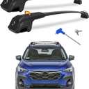 Upgrade HmmtyRack Roof Rack Cross Bars 360lbs Compatible with Subaru Forester 2014-2026 with Raised Side Rails (Not for Wilderness), Aluminum Heavy Duty Lockable Crossbars with Foldable Hooks