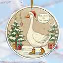 Silly Goose On The Loose 2 - Funny Gifts for WomenGifts for Mom Sister Friends - Christmas Ornaments - Christmas Decorations - 3.6 in Acrylic - Funny Gag Gifts - White Elephant - Stocking Stuffers Pack of 2