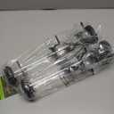 Kingsyard 2 Pack Tube Feeders with 6 Feeding Ports for Outdoors Hanging, Premium Hard Plastic Weatherproof & Steel Hanger, Attracting for Wild Birds (Black)