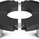 Goovilla Plant Stand with Wheels Heavy Duty, 1Pack Adjustable 15-22 Plant Caddy with Lockable Caster Wheels 440LBS, Rolling Plant Stand/Dolly/Roller for Indoor Outdoor Large Planter, Flower Pot,Black