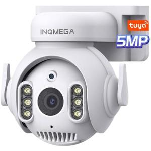 INQMEGA 5MP TUYA Smart Camera,Security Home Surveillance Camera with 2.4G WiFi,2-Way Audio, Full Color Night Vision, Waterproof, Motion Detection, Spotlight & Siren
