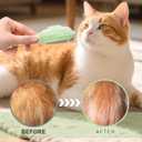 Cat Hair Brush for Shedding, 3-in-1 Pet Spray Hair Removal Comb with Visual Spray & Release Button, Waterproof Dog Grooming Brush for Furry Pet (Green)