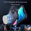 TOCOL Magnetic for iPhone 13 Case, Upgraded Full Camera Protection, Compatible with Magsafe, Drop Protection, Translucent Matte Back Bumper Phone Cover 6.1-Inch (Black)