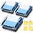 Epakh Pop up Notes Dispenser Black Base Clear Top Sticky Notes Holder Acrylic Small Sticky Holders Container for 3 x 3 Inch Office Home Store Accessories(2 Pieces)