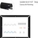 Canvas Frame 24x24, DIY Metal Canvas Floating Frame, Floater Frames for 0.6"-0.9" Deep Canvas Painting (Black,24"x24")