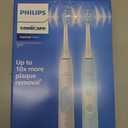 Philips Sonicare Electric Toothbrush with DiamondClean Brush Head 2-Pack Bundle, Rechargeable Electric Tooth Brush with Pressure Sensor, Sonic Electronic Toothbrush, Travel Case, White