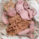 Aori Lifelike Reborn Baby Dolls - 20'' Realistic Sleeping Newborn Girl Doll with Feeding & Outfit Set - Weighted Body for Cuddling, Roleplay Gift for Girls and Kids 3+