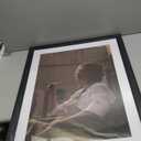 24x32 Poster frame Black, 1.57 Inch Wide Wood Grain Texture, Display Pictures 20x28 with Mat,24 x 32 Picture frame with Black Backing Horizontal or Vertical Wall