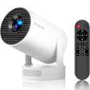Mini Projector with Wifi 6 and Bluetooth5.4, Portable Projector 4K Support, Android 14 Smart Proyector with 200ASIN & Auto Keystone, Alwtniet HY300Pro+ Small Proyector for Bedroom, Movie, Outdoor