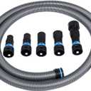 Cen-Tec Systems 94698 Quick Click 10 Ft. Hose for Home and Shop Vacuums with Expanded Multi-Brand Power Tool Adapter Set for Dust Collection