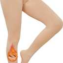 Women's 200D Thick Tights with Fleece Lining - Opaque Winter Pantyhose for Ultimate Warmth in 4 Classic Colors (Beige, M)