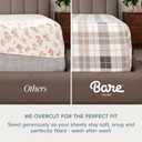 Bare Home Flannel Sheet Set 100% Cotton, Velvety Soft Heavyweight - Double Brushed Flannel - Deep Pocket (Queen, Cream)