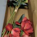 2 Bouquets Red Peonies Silk Flowers 14Heads Faux Peony Flowers Red Fake Peonies Flowers Artificial for Decorations for Wedding Bouquets Bridal Shower Decorations Home Office Party Decor