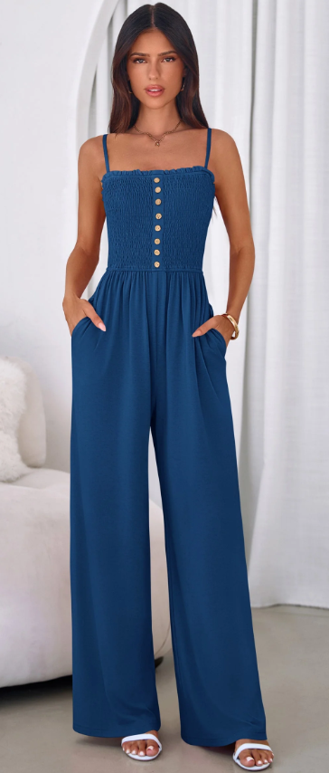 Women's Jumpsuit Size XL, Navy Blue