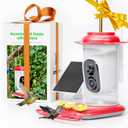 LongPlus Solar Hummingbird Feeder with Camera, 2K Live View Smart Humming Bird Feeder, AI Identify, Ant Guard & Moat, Bee Proof, 3 Feeding Ports, Outdoor Hanging Bird Feeder Ideal Gift for Bird Lovers