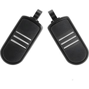 Adjustable Highway Pegs 1.25" 32mm Engine Guard Footpegs - Black Motorcycle Foot Rests with Anti-Slip Rubber Streamliner Style Compatible with Harley Touring Road King Street Glide Sportster Softail
