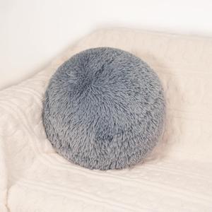 Ball Plush Pillow, Round Throw Pillow 13.78 Inch Soft Circle Pillow Decorative Ball Pillow for Bedroom Living Room Office School Couch Chair Bed Decorations (Grey)