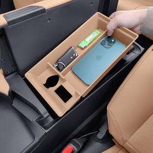 Compatible with Lexus ES ES250, ES300, ES300h, ES350H, 2022, 2023, 2024, interior armrest storage box, bracket tray, center console organizer, in car supplies Brown