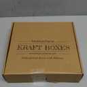 Brown Kraft Cookie Boxes with Lids & Ribbons (20 Pack) 6x5x5 Tall Square Gift Boxes for Mugs, Small Presents, Candles, Baked Goods, Candy, Fudge, Christmas, Decorative Food Packaging, Bulk, Empty