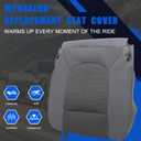Steel Gray Front Driver & Passenger Side Bottom & Top Lean Back Replacement Cloth Seat Covers Compatible with Ford F250 F350 F450 F550 2011 2012 2013 2014 2015 2016
