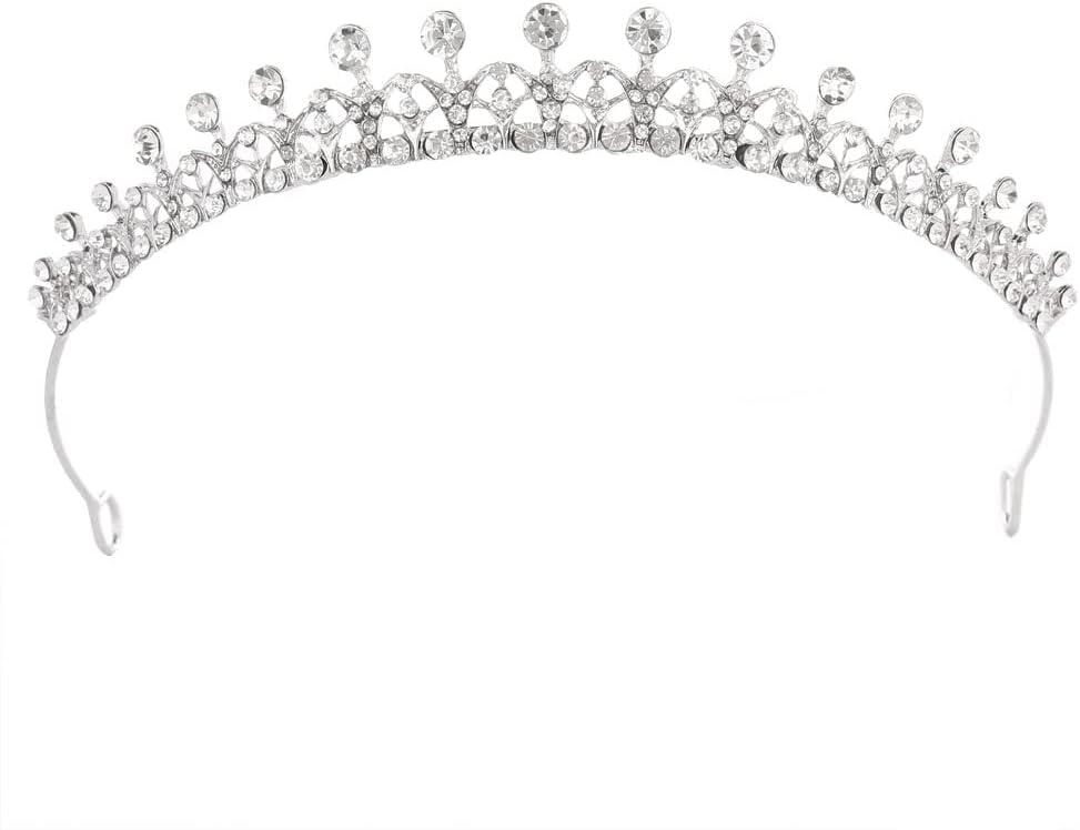 Crystal Tiara Crown For Women Bridal Hair Ornaments for Birthday Pageant Wedding Prom Women Girls Hair Accessories (Silver 5)