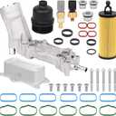 926-959 Aluminum Engine Oil Cooler and Oil Filter Housing Adapter 926-876 Fit for 3.6L 2011-2016 Dodge Charger Chrysler 200 300 Jeep Grand Cherokee Wrangler Ram ProMaster 6cyl | 5184304AE 68105583AF