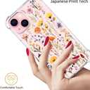 Compatible with iPhone 15 Plus Case Designer Cute Clear for Women,Cool Transparent Silicone Phone Cases Cover - Yellow Wild Flowers Plants