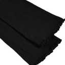 SOFIA'S CHOICE Women's Flare Long Sleeve Crop Top T Shirt Crewneck Lettuce Trim Tops Black XX-Large