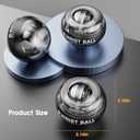 Wrist Trainer Ball Auto-Start Gyroscopic Forearm Exerciser Gyro Ball for Strengthen Arms, Fingers, Bones and Muscles (Black Without Light)